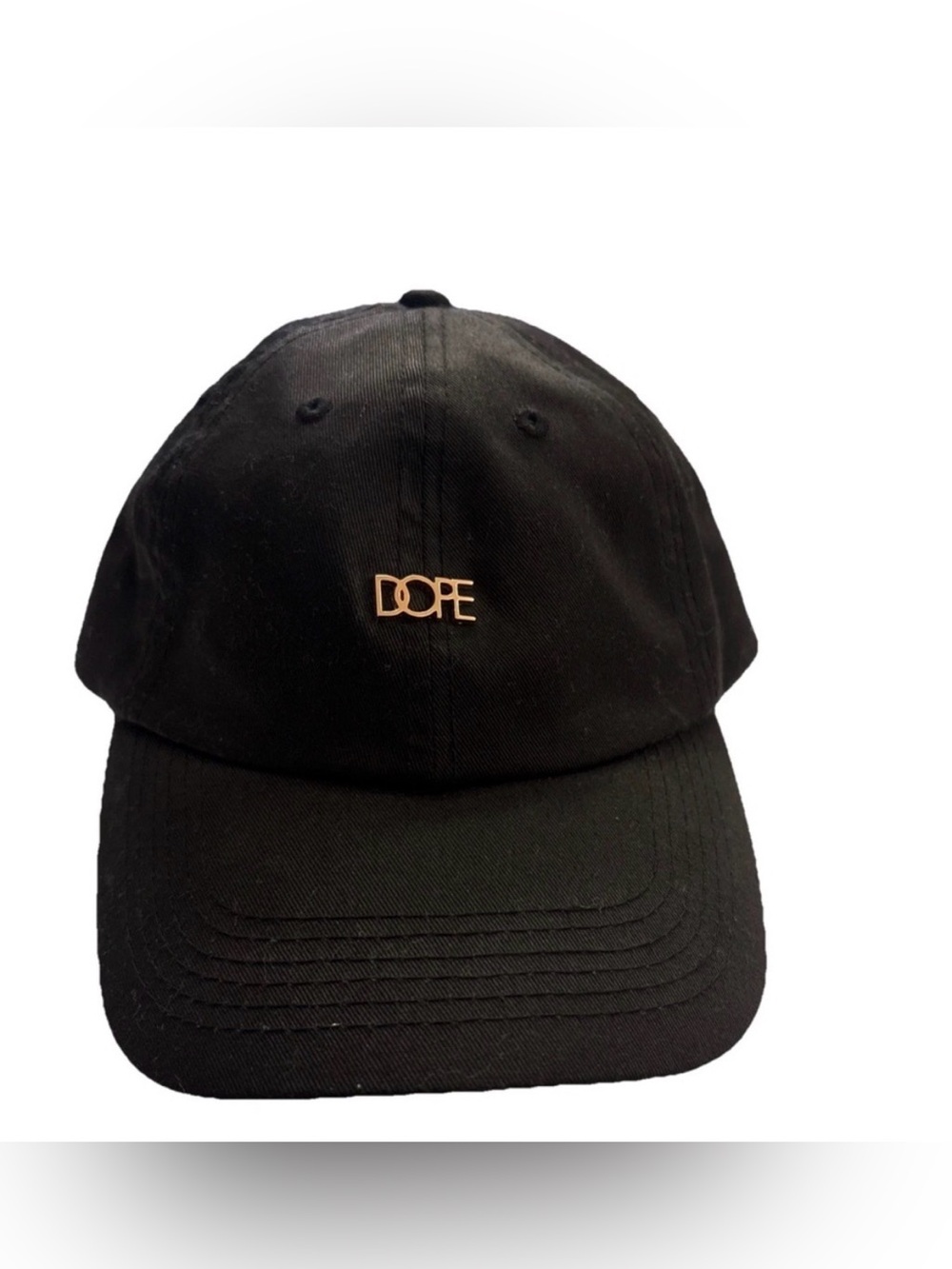 Dope Official Men’s Black Trucker Cap with Gold Letters Hat– Adjustable OSFA